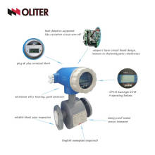 Digital water electromagnetic flow meter sewage magnetic flowmeter with flange electronic